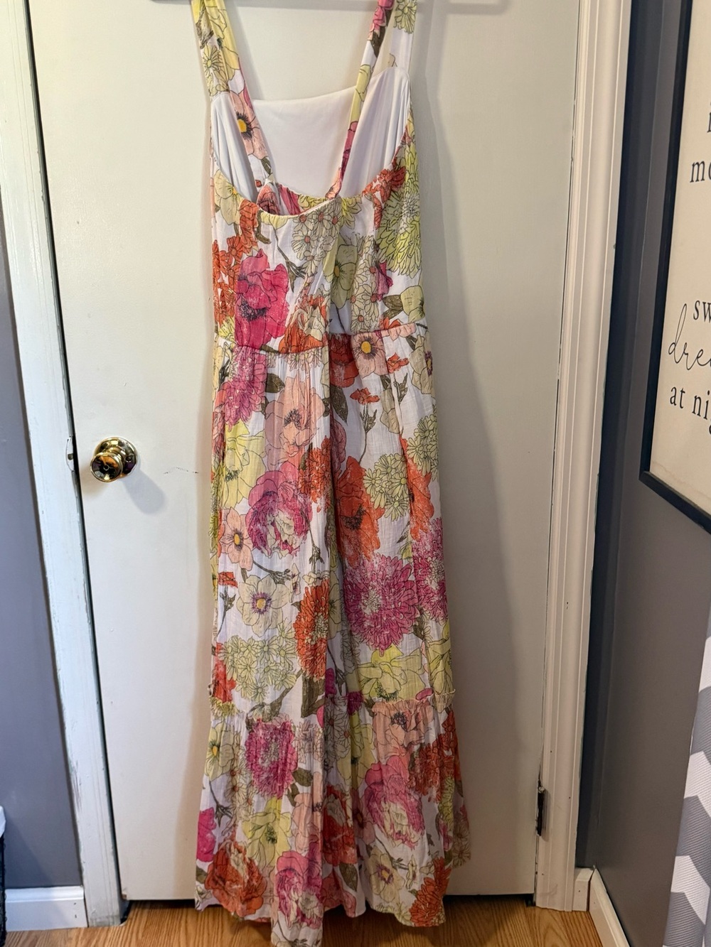 Lane Bryant Floral Maxi Dress in Pink, Orange & White - Picture 5 of 8